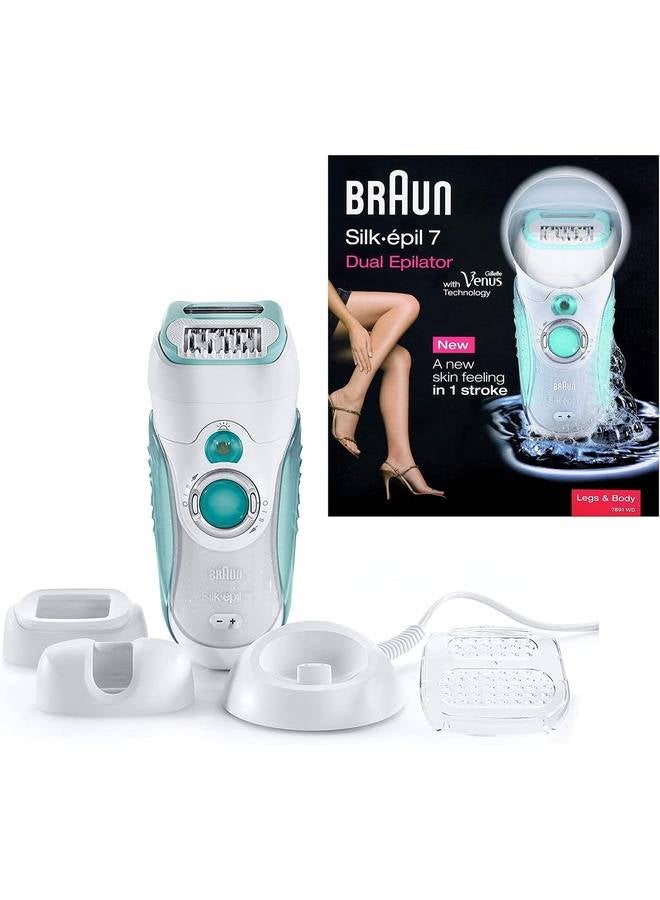 BRAUN - Silk Epil 7891 Dual Epilator White/Green - Image 1
