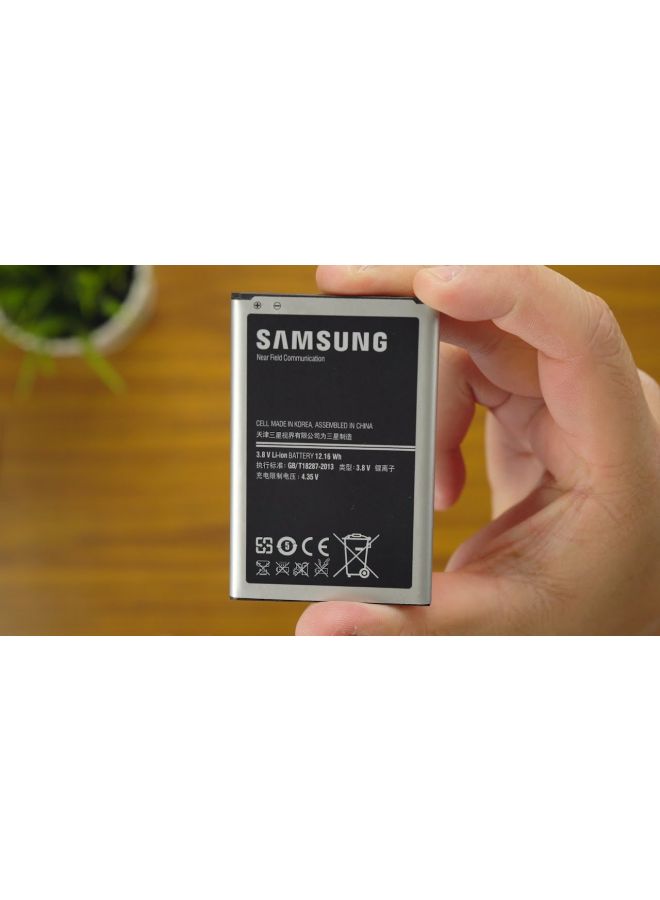 سامسونج البطارية الأصلية لجهاز سامسونج جالاكسي نوت 3 3200 mAh أسود/ فضي - Image 2