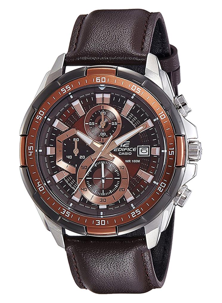 كاسيو ساعة يد بعقارب وسوار من الجلد طراز EFR-539L-5AVUDF للرجال - Image 1