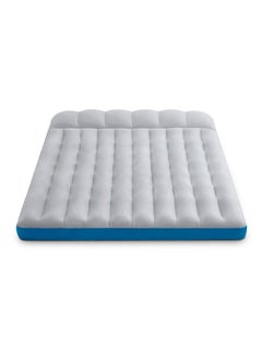 Inflatable Camping Mat/Airbed Grey/Blue 76x50x9.5inch