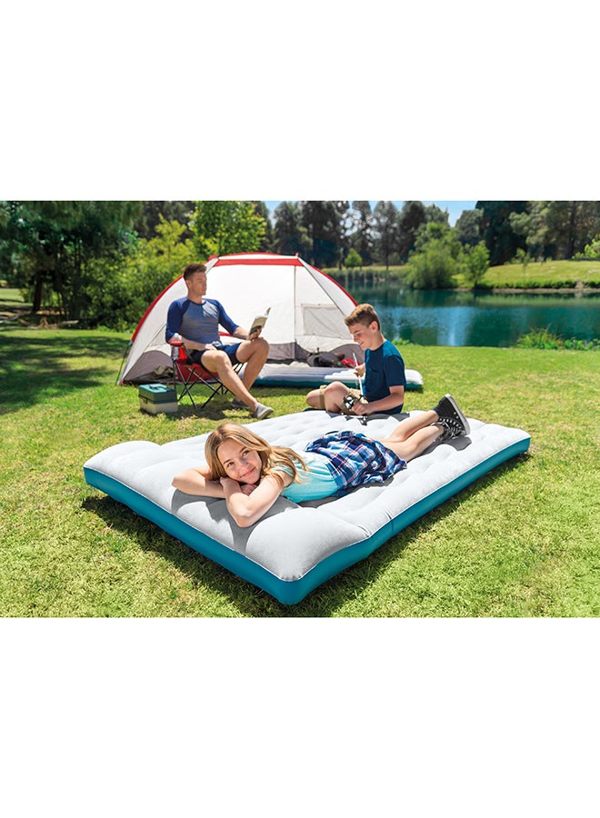 INTEX - Inflatable Camping Mat/Airbed Grey/Blue 76x50x9.5inch - Image 1