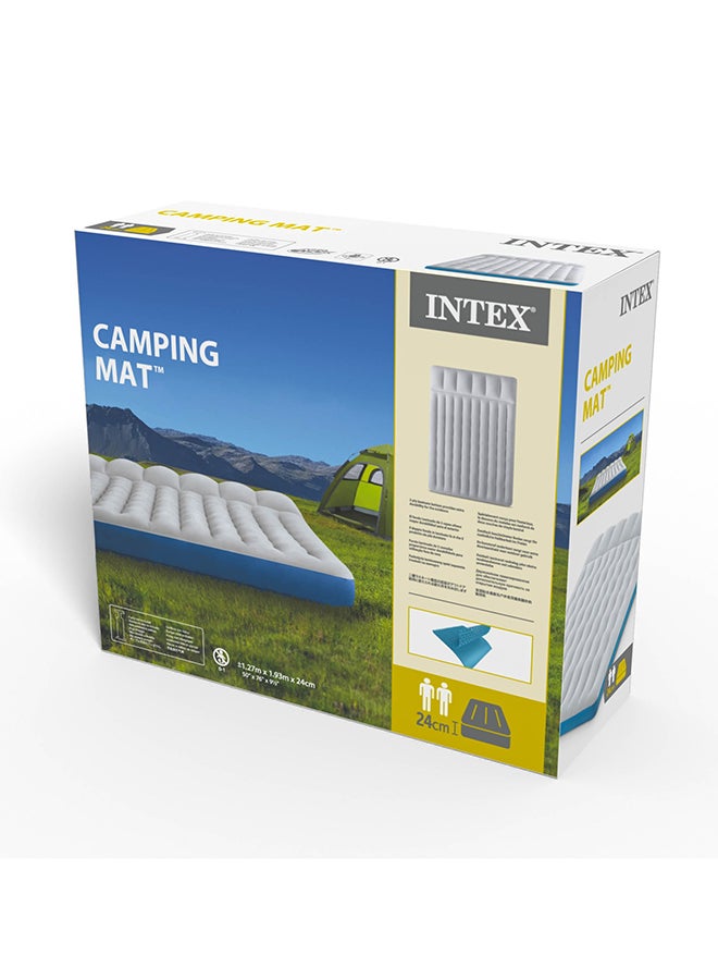 INTEX - Inflatable Camping Mat/Airbed Grey/Blue 76x50x9.5inch - Image 1