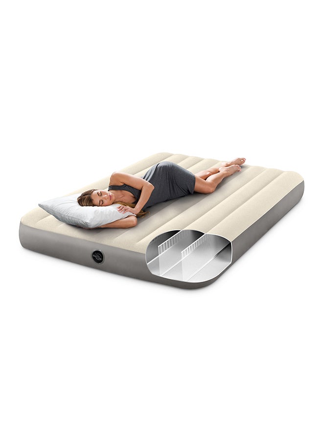 INTEX - 10" Inch Queen Dura-Beam Fiber-tech Technology Single-High Airbed White/Grey - Image 1