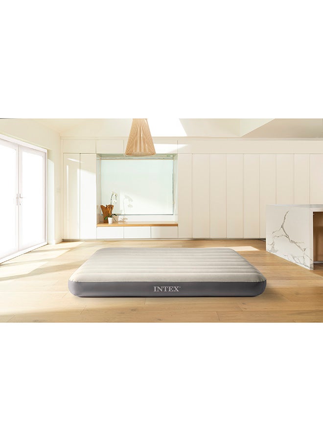 INTEX - 10" Inch Queen Dura-Beam Fiber-tech Technology Single-High Airbed White/Grey - Image 1