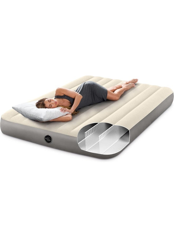 Intex Dura-Beam Standard Series Single-High Airbed, Queen Combination White/Grey - Image 2