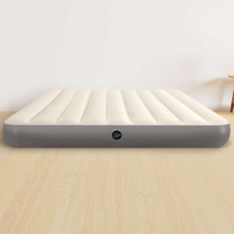 Intex Dura-Beam Standard Series Single-High Airbed, Queen Combination White/Grey - Image 4