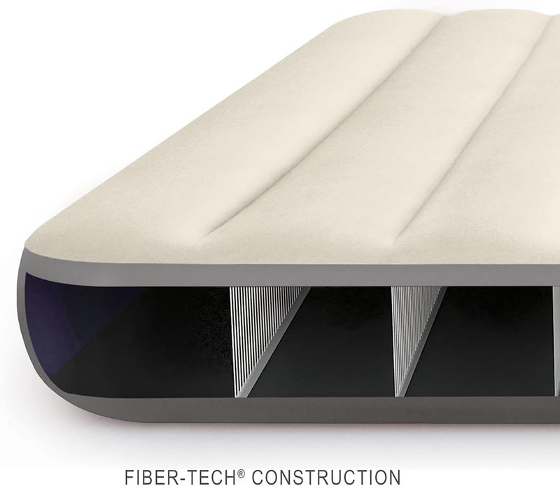 Intex Dura-Beam Standard Series Single-High Airbed, Queen Combination White/Grey - Image 3