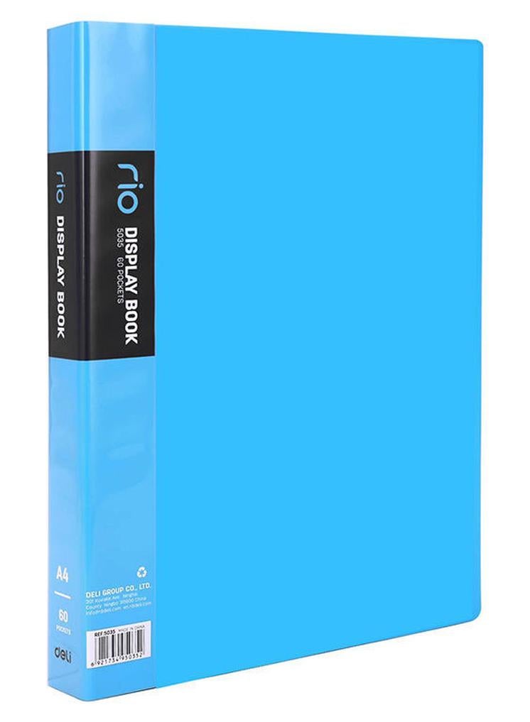 Deli 60-Pocket A4 Size Front Pocket  File Folder Colour May Vary - Image 1