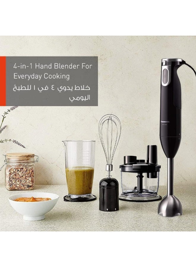 Panasonic - 4-In-1 Hand Blender 600W MX-SS40BTZ Black - Image 1