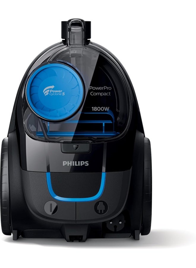 Philips Bagless PowerPro Compact Vacuum Cleaner - 1800W, PowerCyclone 5, Allergy H13 filter, 1.5L Dust Capacity, Washable Filter, Deep Black - FC9350/62 with 2 Years Warranty 1800 W FC9350/62 Deep Black - Image 2