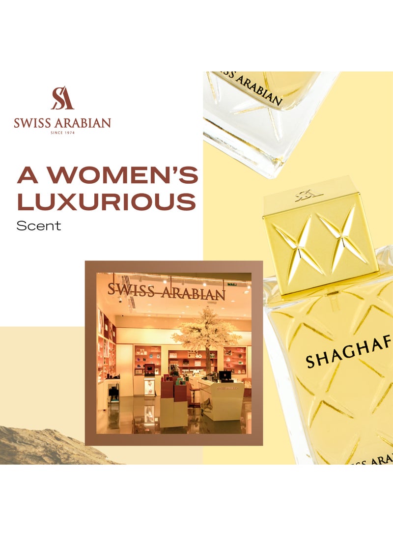 SWISS ARABIAN Shaghaf for Women Eau de Parfum, 75ml, Premium Quality Perfume, Women Perfume, Citrus, Fruity, Luxurious Blend Perfumes for Women 75.0ml  - Image 3