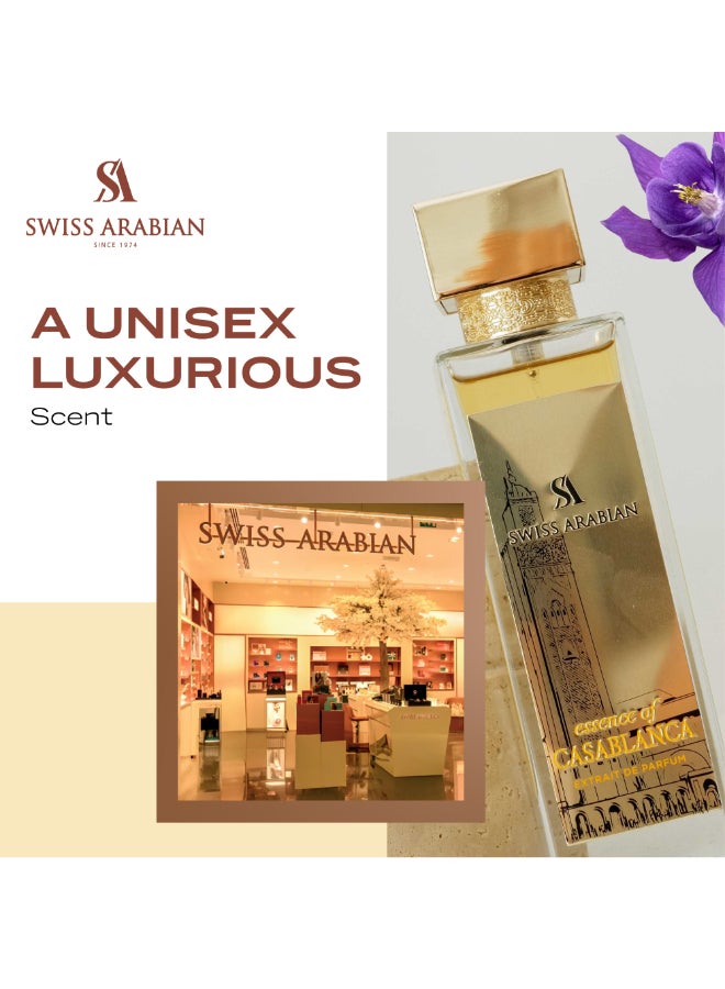 SWISS ARABIAN Essence of Casablanca Extrait de Parfum, 100ml, Premium Quality Perfume, Unisex Fragrance, Fruity, Woody, Amber, Luxurious Blend Perfume for Women and Men 100ml - Image 3