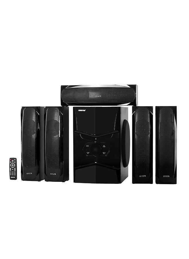 GEEPAS 5.1 Channel Multimedia Speaker System With Remote Control- FM Radio, Bluetooth, USB Input, SD Card Reader, Karaoke Function| LED Display, 50000W PMPO Speaker Unit| 2 Years Warranty GMS8578 Black GMS8578 Black - Image 1
