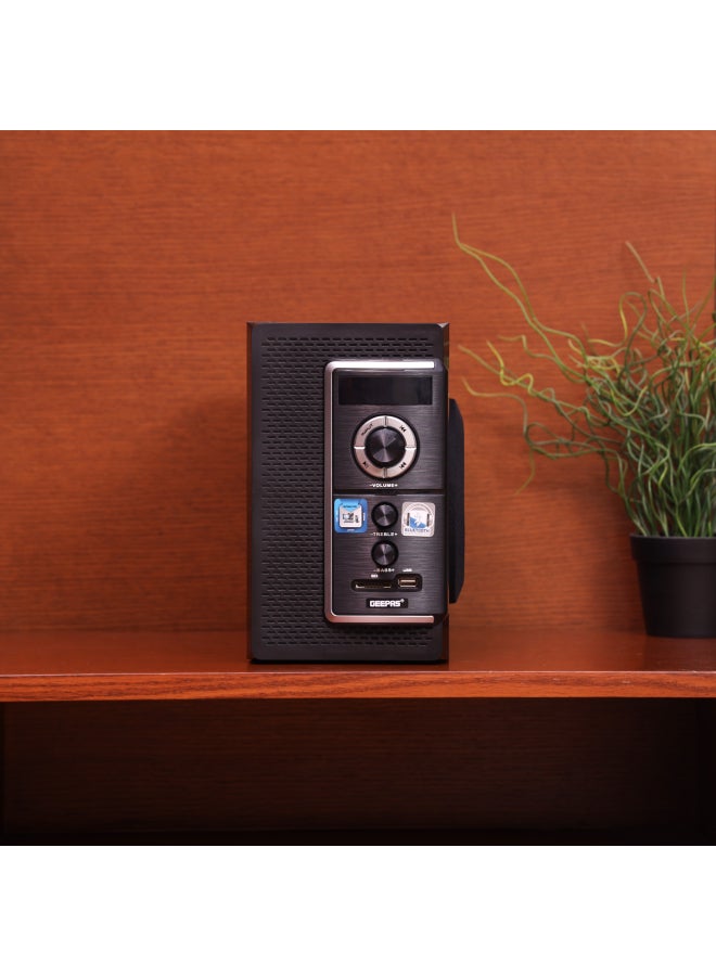 GEEPAS - 2.0 Channel Multimedia  Speaker System | Remote Control, USB Input, SD Card Reader, FM Radio, Bluetooth| LED Display, 30000W PMPO Speakers Unit | 2 Years Warranty GMS8585 Black GMS8585 Black - Image 1