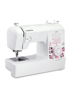 brother LX27NT Portable Free Arm Electric Sewing machines Traditional metal chassis sewing machines featuring 27 Built-in Stitches | Sewing Machine with Built-in Needle Threaderand Quick Set Bobbin | 1-Step Buttonhole and Instructional DVD Easy to Use for Beginners and Home Sewing |Sewing Machine with Maximum stitch width 5mm and Maximum stitch length 4mm |White/Pink/Grey color |Made in Vietnam LX27NT White/Pink/Grey  - Image 2