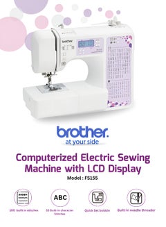 brother FS155 Computerized Electric Sewing Machine with LCD Display wide array of professional features 100 Built-in Utility and Decorative Stitches |55 Built-in Character Stitches and Quickset Drop-in |FAST bobbin winding system and Start/stop button | Reverse/auto lock button and Slide sewing speed controller | Max stitch width 7mm and Max stitch length 5mm |White color |  Made in Vietnam
Bobbin FS155 White  - Image 1