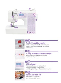 brother FS155 Computerized Electric Sewing Machine with LCD Display wide array of professional features 100 Built-in Utility and Decorative Stitches |55 Built-in Character Stitches and Quickset Drop-in |FAST bobbin winding system and Start/stop button | Reverse/auto lock button and Slide sewing speed controller | Max stitch width 7mm and Max stitch length 5mm |White color |  Made in Vietnam
Bobbin FS155 White  - Image 4