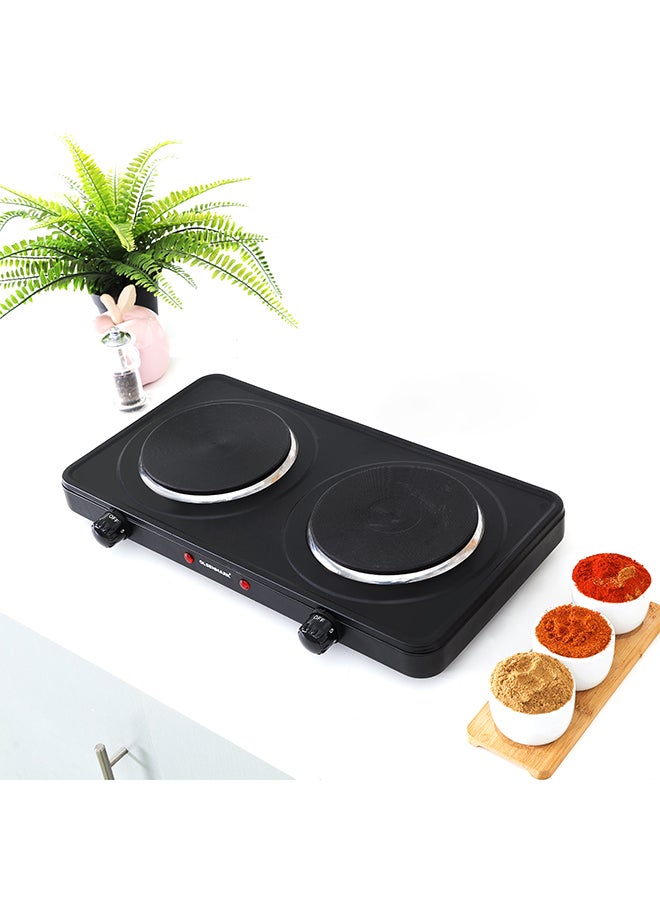 Olsenmark - Electric Double Hot Plate 2000 W OMHP2034Y Black - Image 1