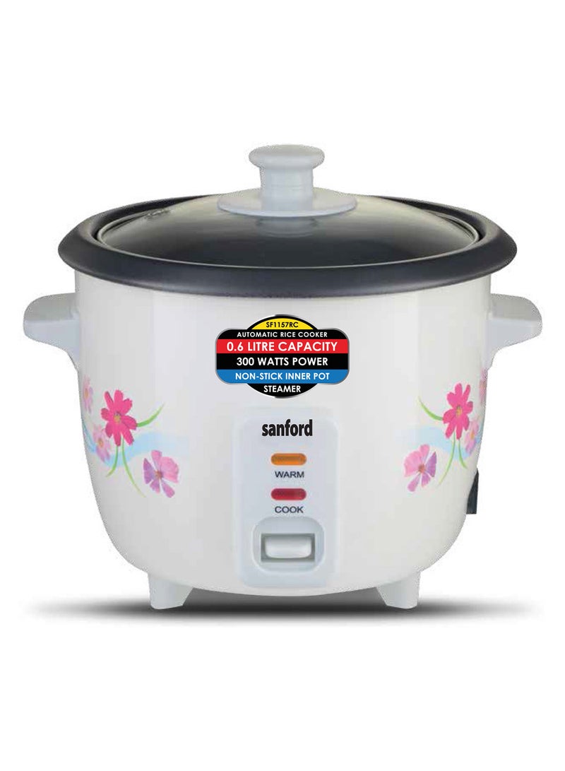 سانفورد جهاز طهي أرز كهربائي 0.6 L 300 W SF1157RC-0.6L BS أبيض  - Image 1
