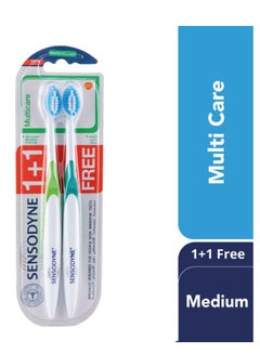 Multicare Toothbrush Pack Of 2 Multicolour