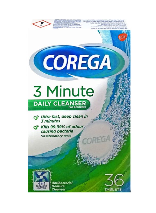 Sensodyne - 36 Tablets Corega 3-Minutes Denture Cleanser - Image 1