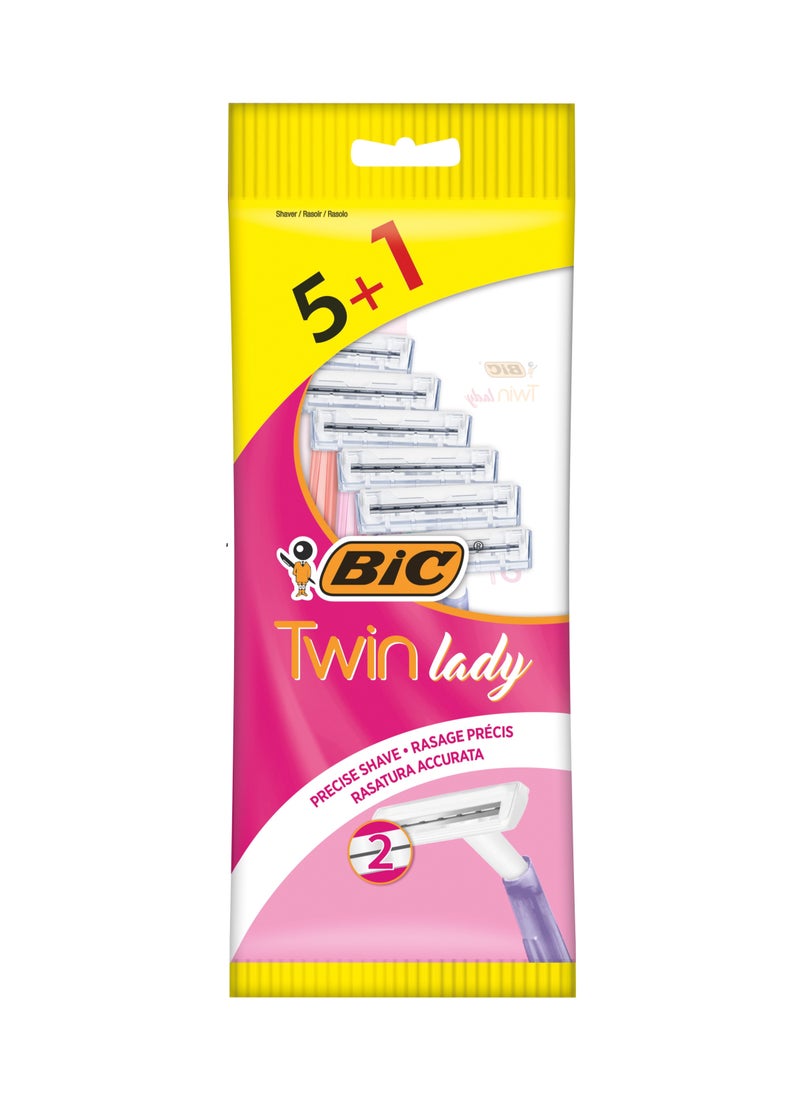 بيك مجموعة شفرات للبشرة الحساسة من 6 قطع وردي - Image 1