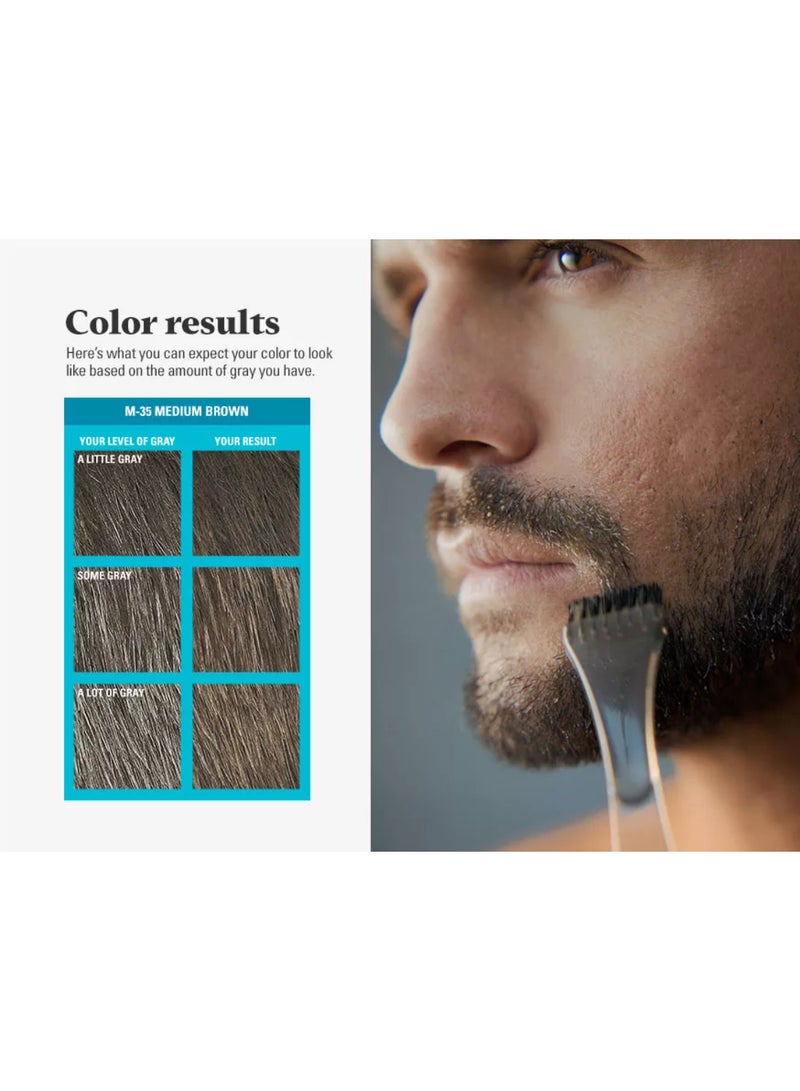 Just For Men Mustache And Beard  Beard Dye For Men M-35 Brush Included For Easy Application With Biotin Aloe And Coconut Oil For Healthy Facial Hair Medium Brown 14grams  - Image 4