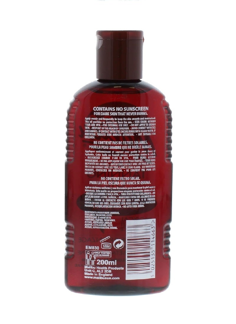 Fast Tanning Oil Infused With Beta Carotene And Tropical Coconut Fragrance Clear 200ml