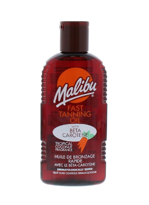 Fast Tanning Oil Infused With Beta Carotene And Tropical Coconut Fragrance Clear 200ml