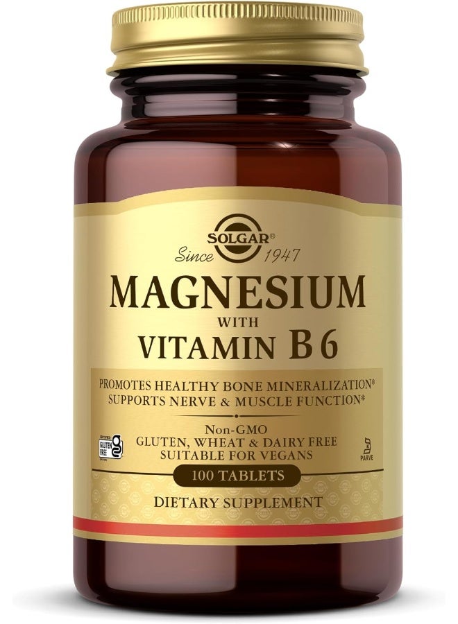Solgar Magnesium With Vitamin B6 100 Tablets - Image 1