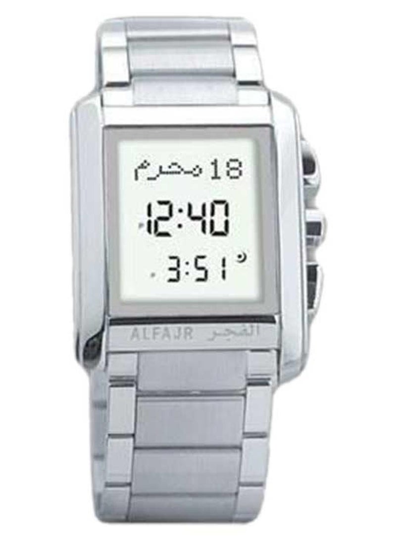 الفجر ساعة يد رقمية بسوار من الإستانلس إستيل طراز WS06S للرجال - Image 1