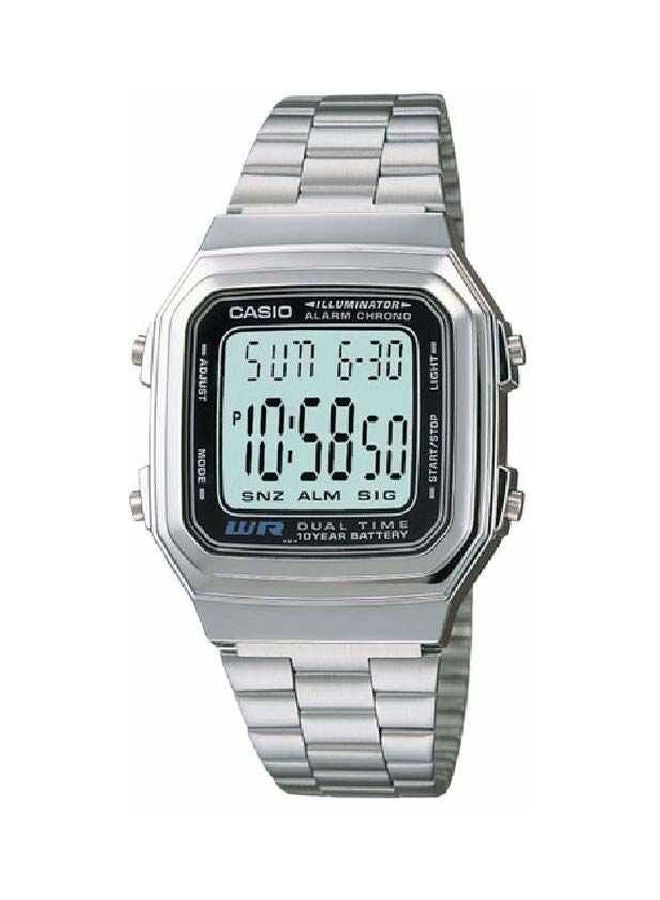 CASIO Men's Classic Digital Watch A178wa-1Av - 34 mm - Silver - Image 1