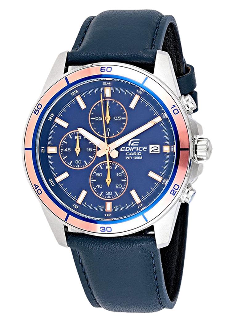 CASIO Men's Edifice Chronograph Watch EFR-526L-2AVUDF - 44 mm - Blue - Image 1