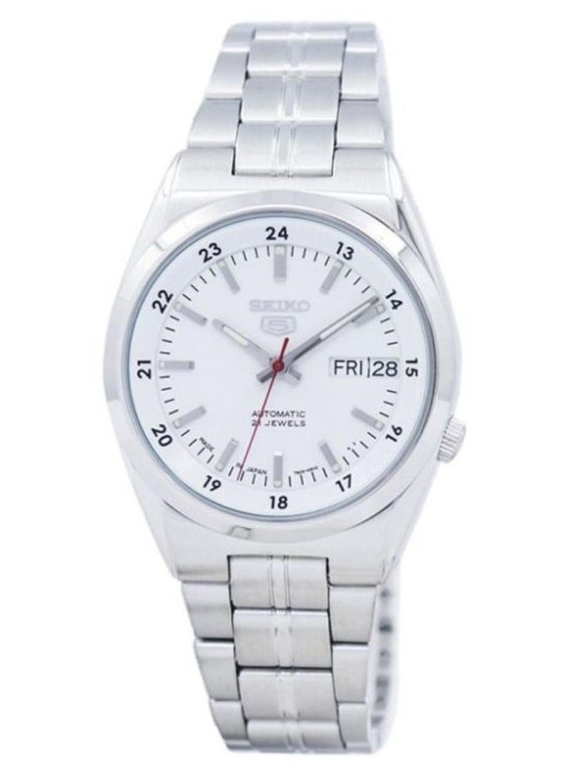 Seiko Men's Classic 5 Automatic Round Shape Stainless Steel Analog Wrist Watch 36 mm - Silver - SNK559J - Image 1