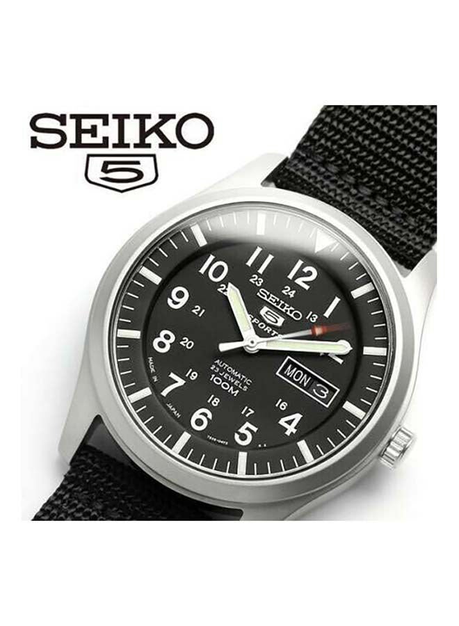 سيكو ساعة يد أوتوماتيكية بمينا أسود اللون صُنعت في اليابان مقاس 42 مم، طراز SNZG15J1 للرجال - Image 2