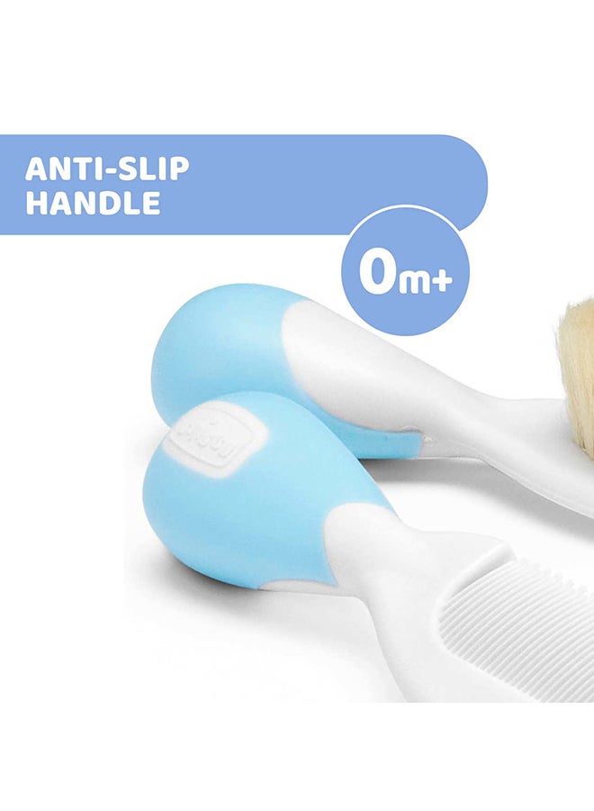Chicco - Brush And Comb 0M+, Light Blue - Image 1