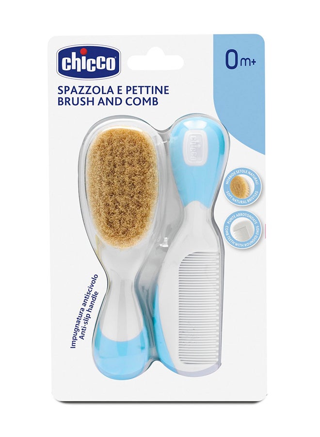 Chicco - Brush And Comb 0M+, Light Blue - Image 1