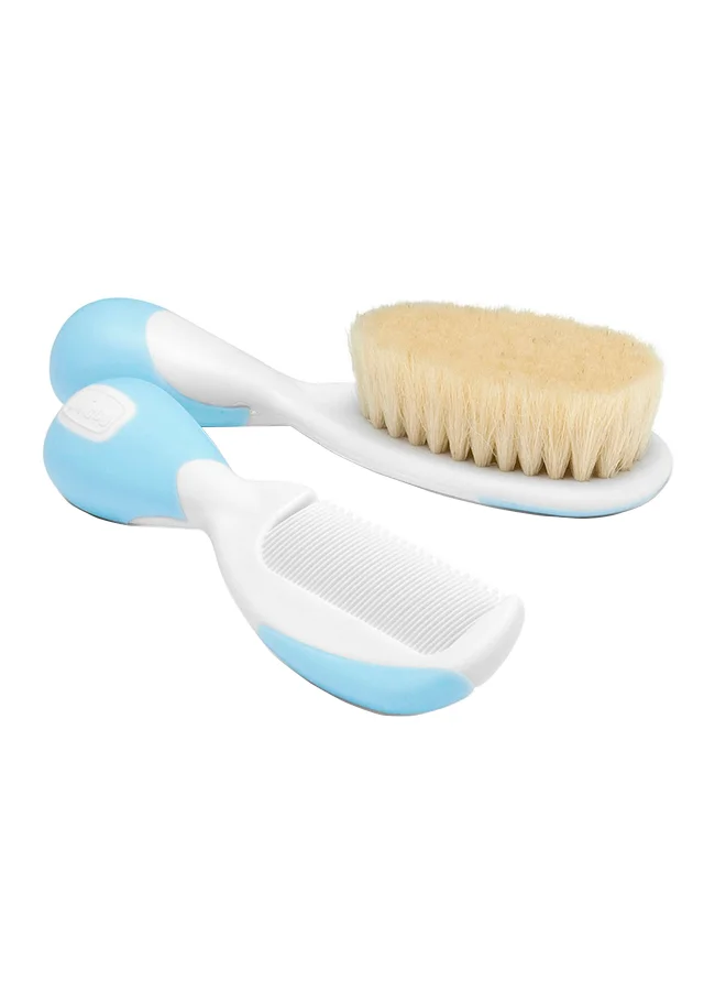 Chicco Brush And Comb 0M+, Light Blue