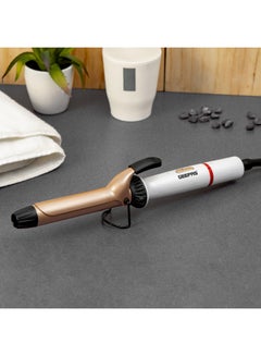 GEEPAS Instant Pro Curling Iron, On/Off Switch, LED Power Indicator, PTC Heater, Temperature Control, 360 Degree Swivel Cord 7 level LED Temperature Setting. White/Silver  - Image 2
