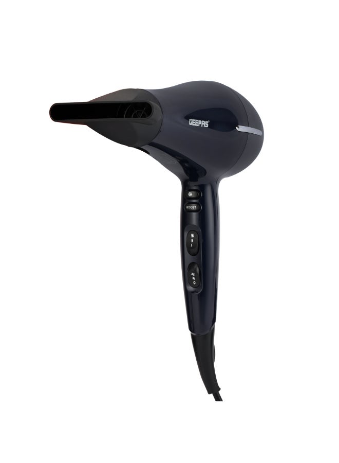 جيباس مكواة تجعيد الشعر الاحترافية مع مجفف للشعر أحمر وأسود - Image 2