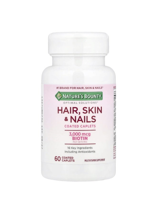 NATURE'S BOUNTY Hair, Skin & Nails, 60 Coated Caplets Packaging May Vary - Image 3