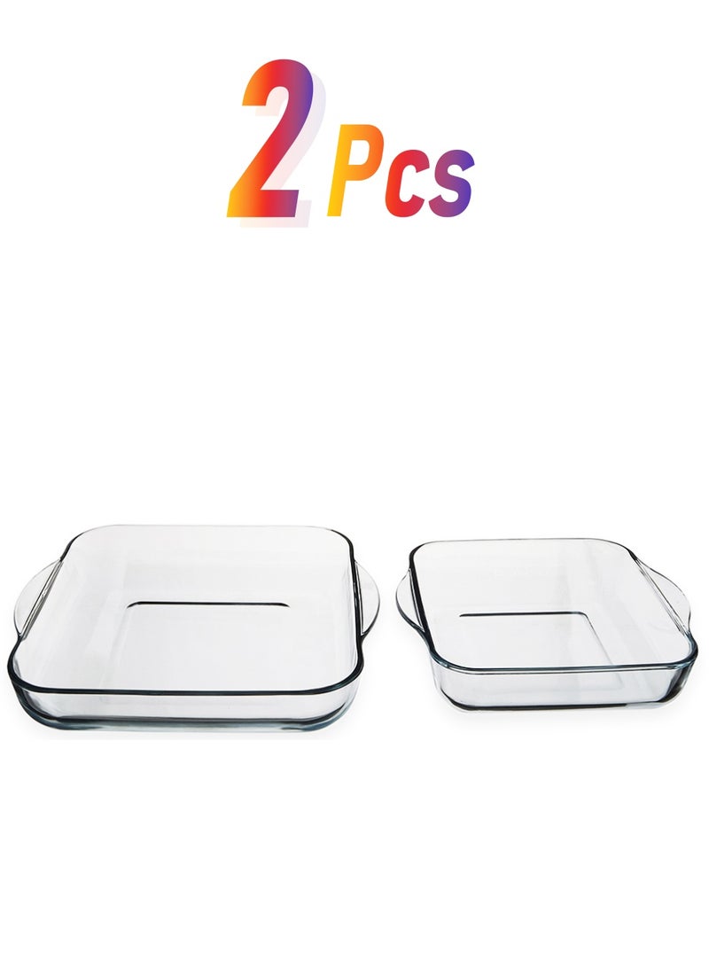 Borcam 2-Piece Square Roaster Set Clear  - Image 1