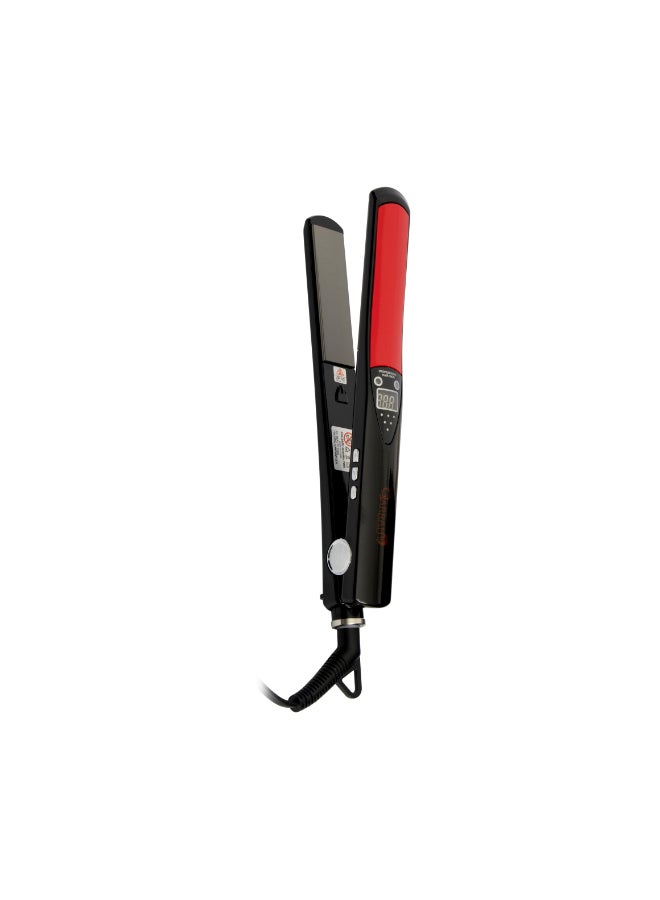 Gjarrah - Ceramic Digital Titanium Flat Iron Black/Red - Image 1