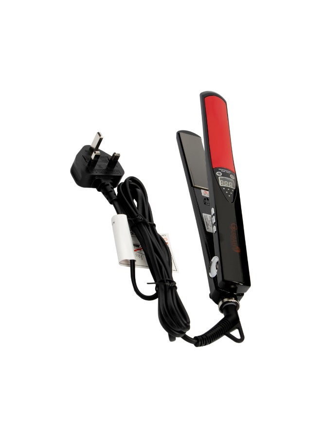 Gjarrah - Ceramic Digital Titanium Flat Iron Black/Red - Image 1