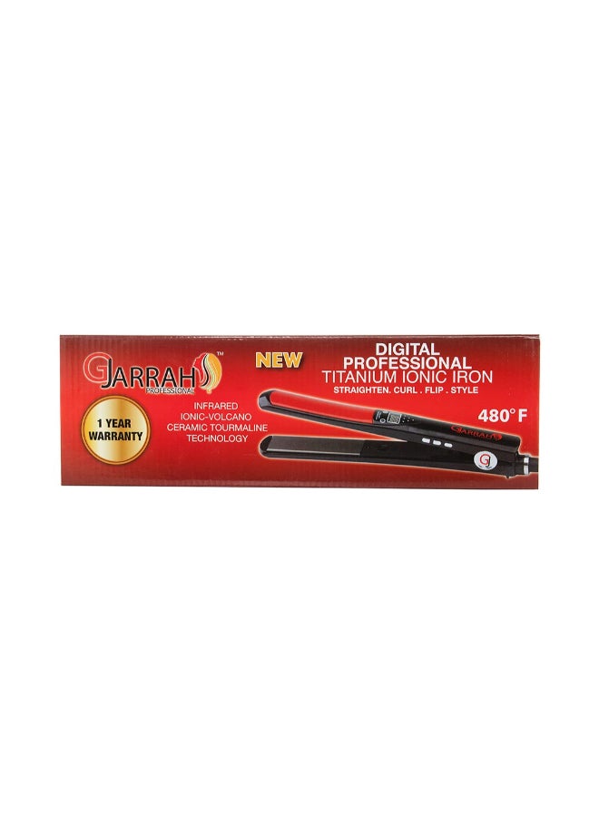 Gjarrah - Ceramic Digital Titanium Flat Iron Black/Red - Image 1