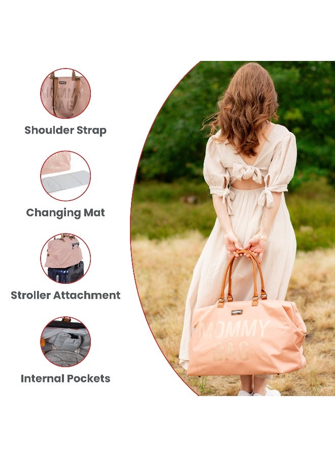 CHILDHOME Mommy Bag, Functional Large Baby Diaper Bag, Travel Hospital Bag For Baby Care - Image 4