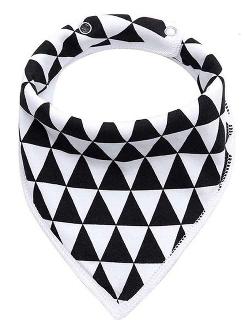 Eazy Kids Pack Of 4 Bandana Bibs Organic Cotton - Triangle Dots  - Image 3