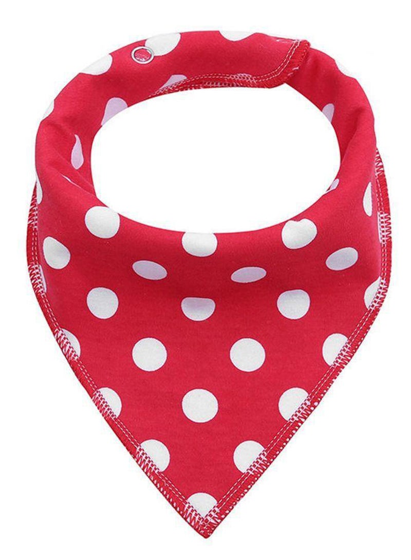 Eazy Kids Pack Of 4 Bandana Bibs Organic Cotton - Triangle Dots  - Image 4