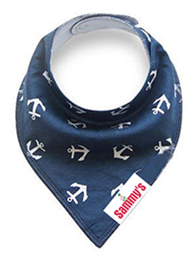 Eazy Kids Pack Of 4 Bandana Bibs - Organic Cotton - Anchor Ships  - Image 4