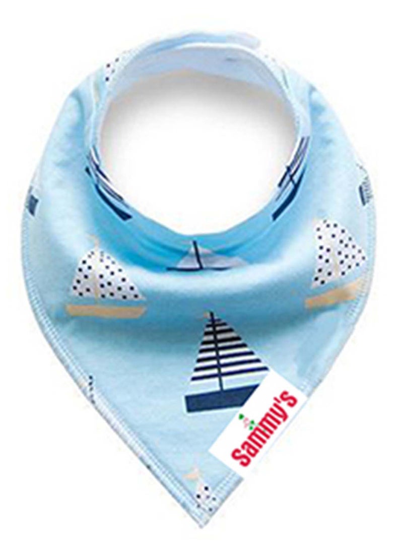 Eazy Kids Pack Of 4 Bandana Bibs - Organic Cotton - Anchor Ships  - Image 5